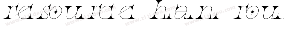 resource han rounded字体转换